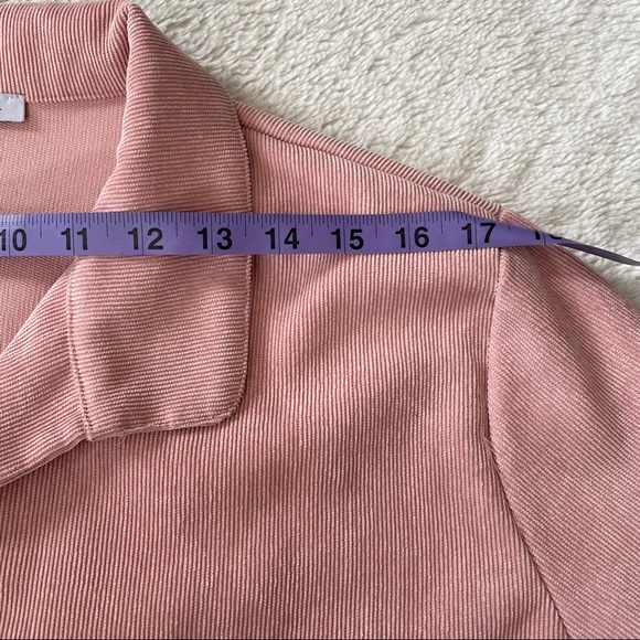 Cellabie Corduroy Pink Buttoned Vest Jacket Shacket Size L Designed in France - Picture 4 of 8